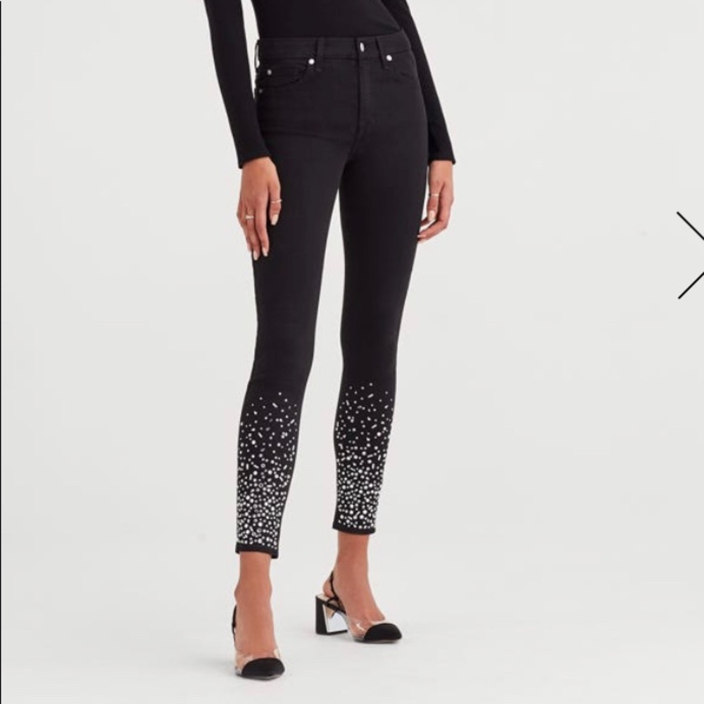 b(air) Ankle Skinny in Black with Rhinestones